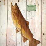 Trout Painted on Keeble Hut Door